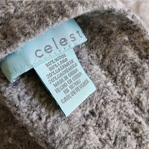 Celeste wool cashmere oatmeal infinity scarf